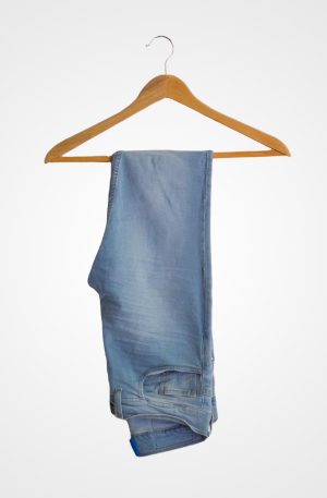 Faint Washed Denim Blue Jeans